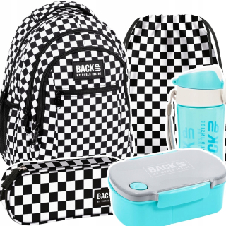 Záložný viackomorový školský batoh biely, čierny 26 l + 4 ďalšie produkty
