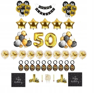 Balóny na párty - 50 päťdesiatych narodenín balóniky mega XXL set
