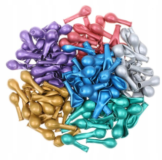 Balóny na párty - 50ks 5 palcov Party Gold Balloons Round Metal