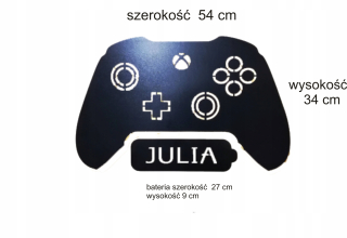 Nočná lampa do detskej izby - 54cm LED Pilot Pad Xbox Large pre hráčov