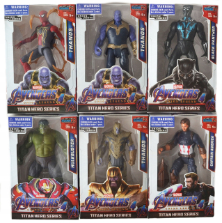 Akčná figúrka, postavička - 6 Čísla Avengers Hulk Thatos Spiderman svieti