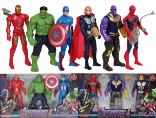 Akčná figúrka, postavička - 6 OBRÁZKOV AVENGERS KAPITÁNUJE SPIDERMANA THANKA HULKA