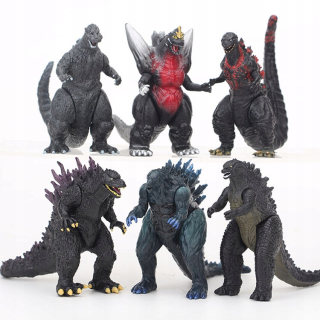 6 ks Gojira godzilla PVC postava modelu