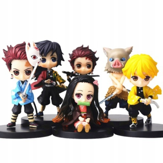 Akčná figúrka, postavička - 6ks / sada Demon Slayer Anime figúrky