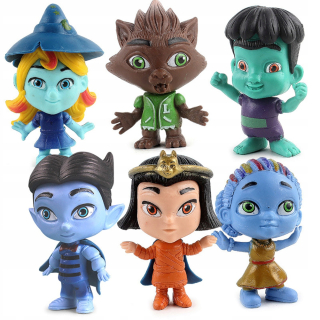 Bábika - 6 ks / set Mini Super Monsters Zoe Walker Drac