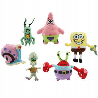Bábika - 6ks SpongeBob plyšové hračky Patrick skalmar