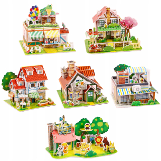 3D DIY PUZZLE pre deti 3-6 rokov Sada 6 kusov
