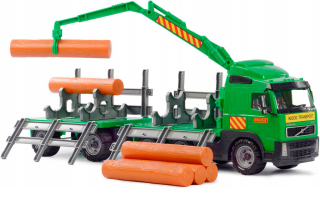 Žeriav pre deti - 74 cm Veľký TIR + Crane + Trailer Wood