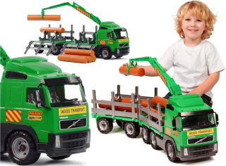 Tatra, nákladné auto - 77 cm Veľký TIR + Crane + Trailer Wood 8725