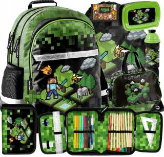 Minecraft viackomorový školský batoh, viacfarebný, 22 rokov