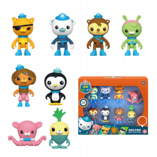 OCTONAAUTS Figúrky 8 KS. KVALITNÁ SET Kocurro Kapitan Pinio Dusia Xenia