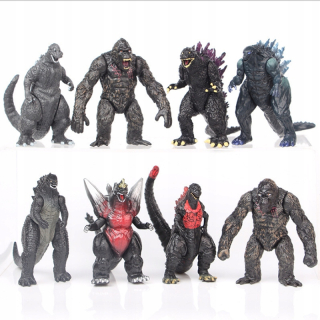 Akčná figúrka, postavička - 8ks Godzilla vs King Kong Toy figúrka