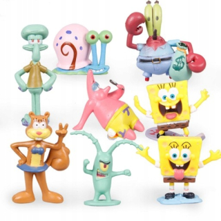 8 ks SpongeBob PVC figúrka Toy