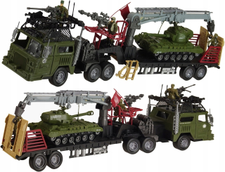 Vojenské autíčko - 80 cm Veľký TIR Laweta Tank Vehicle Outlet 0934