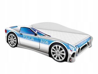 Posteľ ACMA AUTO 70 x 140 cm biela