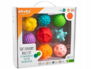 Zvukova hračka - Akuku Lopty Senzorické lopty Tvary Sensorky