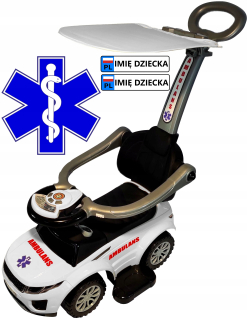 Jezdec, chodítko, odhŕňač, 4 v 1, auto s prístreškom, TAB