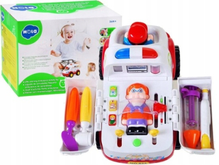 Sanitka s pacientom interaktívnym vodič sanitky