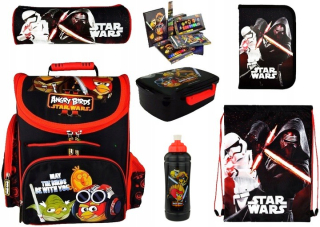 Školský batoh - Angry Birds Schoolbag Cuencil Case Case SACHET Bidon Bag