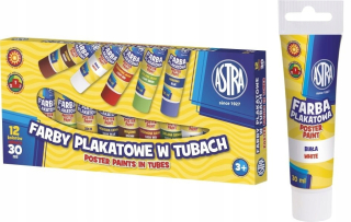 Astra plagáty farby v skúmavkách 30 ml x 12 farieb