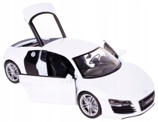 Autíčko pre deti - Audi R8 Kovové modelu Welly 1:24 White