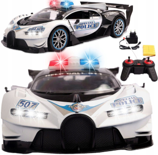 Auto na diaľkové ovládanie - Auto polícia riadené RC LED autobatérie