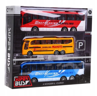 Detský autobus, trolejbus - Bus Set 3x Gimbus Mestské riadiť autobusy