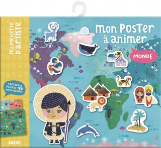 Aunzou Map of the World opakované použitie Mapa