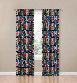 Závesy do detskej izby - Avengers curl2 ks 213 cm x 107 cm