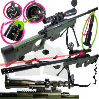 AWP ostreľovacia puška pre loptičku Air Soft Gun Telescope