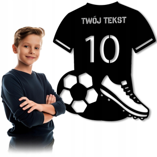 OTVORENÉ MAĽBY VÝZDOBA STENY TRIČKO FUTBALOVÉHO HRÁČA S MENOM VÝZDOBA IZBY