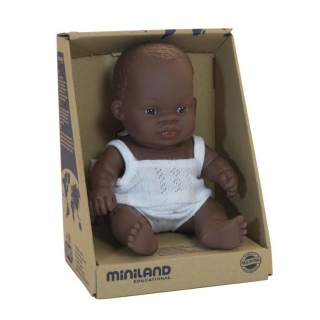 Španielska bábika - African 25 cm - Bábika Little Girl Miniland