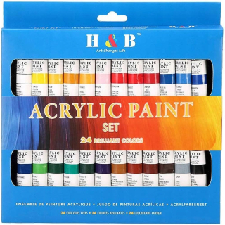 H&B akrylové farby 24 ks.