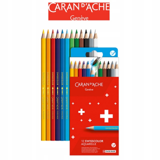 Caran d'Ache akvarelové ceruzky 12 ks.
