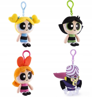 Rozprávková postavička - Powerpuff dievčatá - sada 4 plyšové kľúčenky