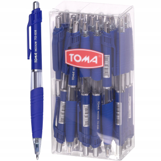Zasúvacie guľôčkové pero Blue Toma