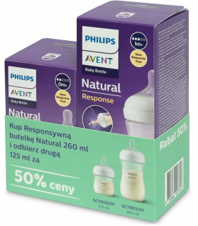 Avent STARTER KIT Responsive Natural Fľaša 125 ml + 260 ml