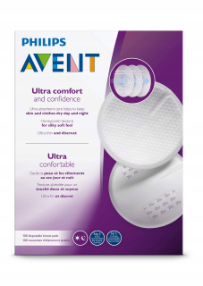 Jednorazové vložky Philips Avent biele 100 ks.