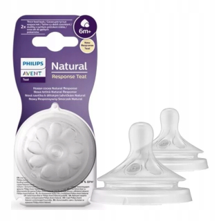 Philips Avent SCY966/02 Prírodné silikónové cumlíky 6 m+ 2 kusy