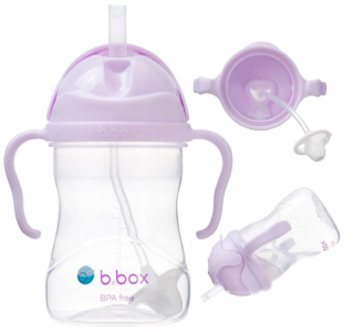 B.box Gelato fľaša so slamkou, fialová BB00518