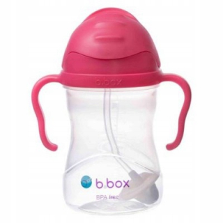 B.Box BB00502 fľaša so slamkou, 240 ml, malina
