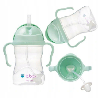 B.Box BB00520 fľaša na vodu so slamkou, 240 ml, zelená