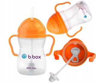 B.Box BB00509 fľaša so slamkou 240 ml oranžová