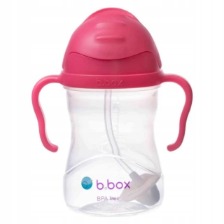 B.Box BB00502 fľaša so slamkou, 240 ml, malina
