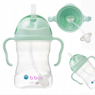 B.Box BB00520 fľaša na vodu so slamkou, 240 ml, zelená