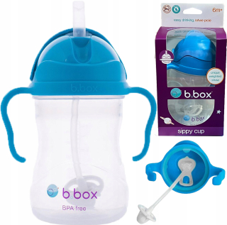 B.Box fľaša so slamkou, 240 ml, kobaltová modrá