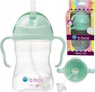 B.Box BB00520 fľaša na vodu so slamkou, 240 ml, zelená