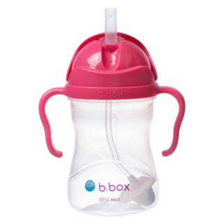 B.Box BB00502 fľaša so slamkou, 240 ml, malina