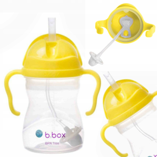 B.Box BB00507 fľaša na vodu so slamkou 240 ml žltá