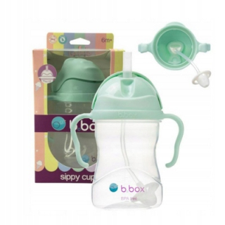 B.Box BB00520 fľaša na vodu so slamkou, 240 ml, zelená